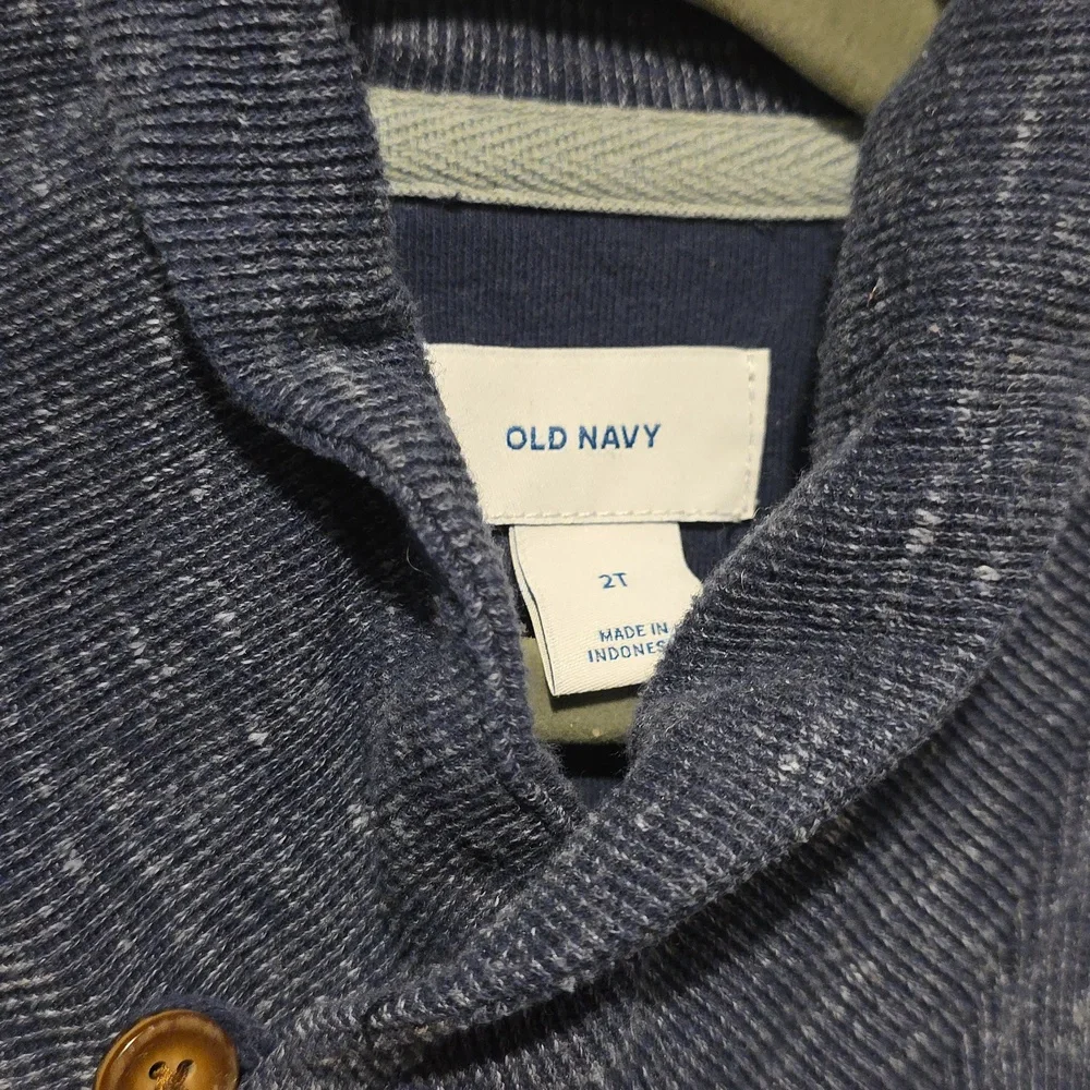 Old Navy boys shawl collar sweater size 2t Navy